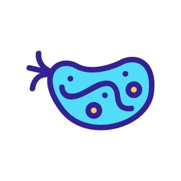 Bacterium icon vector. Isolated contour symbol illustration 스톡 일러스트