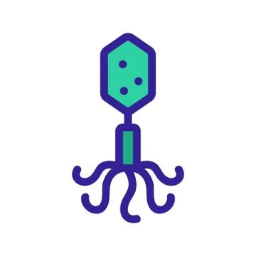 Bacterium icon vector. Isolated contour symbol illustration 스톡 일러스트