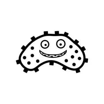 Bacterium icon on white. Stock Illustration