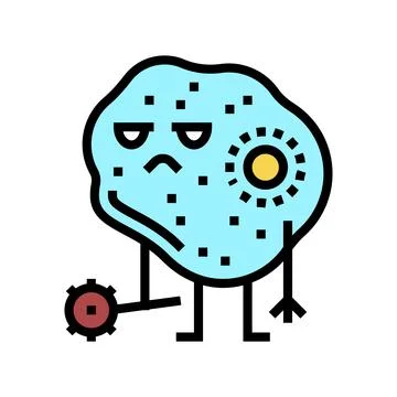 Bacterium ill color icon vector illustration Illustrazione stock