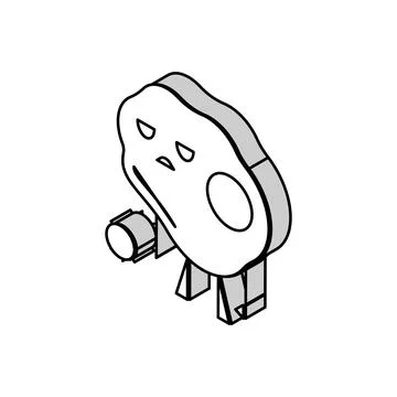 Bacterium ill isometric icon vector illustration Stock Illustration