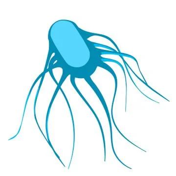 Bacterium. Isometric illustration Stock Illustration