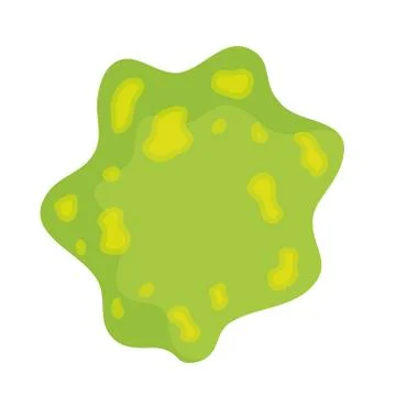 Bacterium particles green isolated icon Stock Illustration