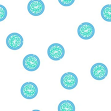 Bacterium researching vector seamless pattern Stock Illustration