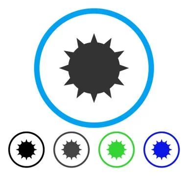 Bacterium Rounded Vector Icon Illustrazione stock