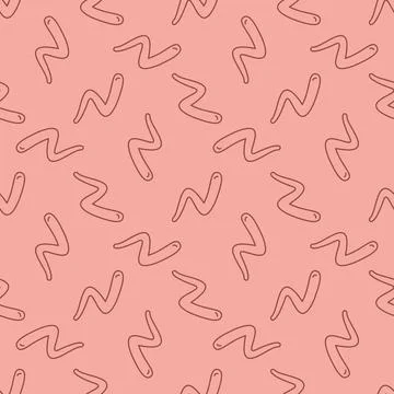 Bacterium vector Worm concept red line seamless pattern 스톡 일러스트