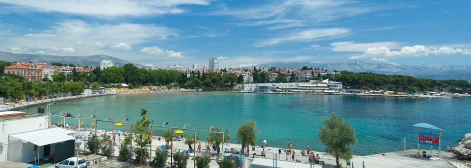 Bacvice beach in split Stock Photos