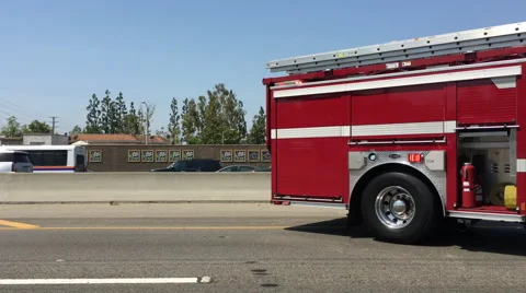 Bad accident on Interstate 5 in Los Angeles Stock-Footage 67145860