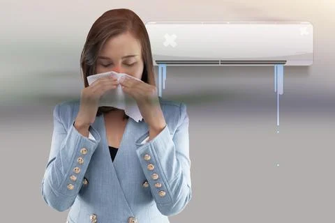 Bad air conditioner Stock Photos