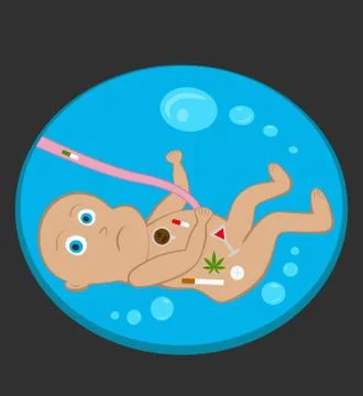 Bad for the baby イラスト素材