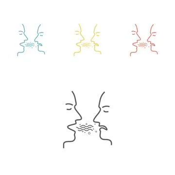 Bad Breath. Line Icon. Vector illustration Stock Illustration