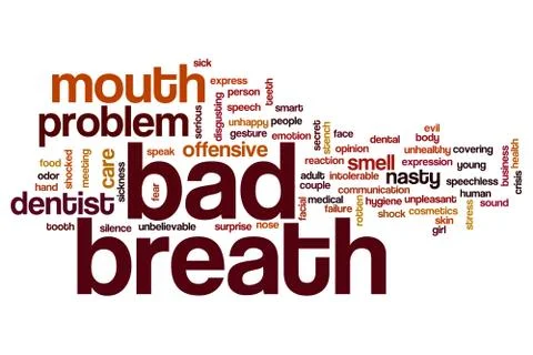 Bad breath word cloud Stock-Illustration