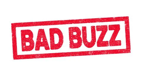 Bad Buzz red ink stamp Stock Illustration