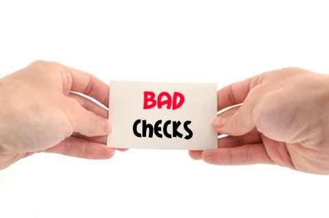 Bad checks text concept Stock Photos