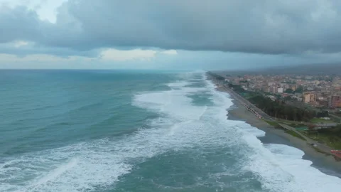 Bad Clouds Over The Coast Of Italy Stock Footage 271331940