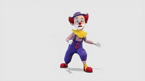 Bad clown walks 库存影片 166431381