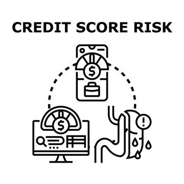 Bad credit score risk concept vector illustration Stock Illustration