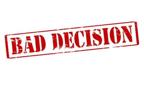 Bad decision Illustrazione stock