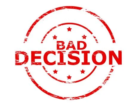 Bad decision Stock Illustration