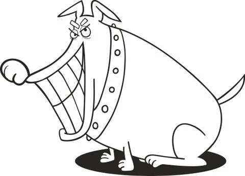 Bad dog for coloring book Stock Illustration