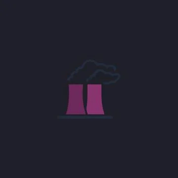 Bad factory computer symbol Stock Illustration