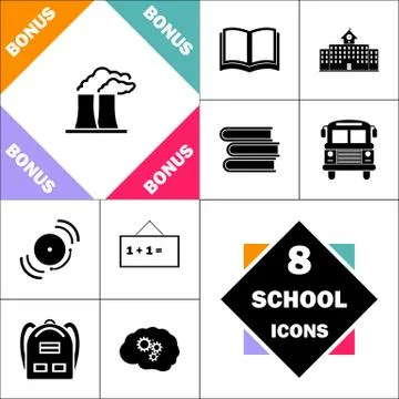 Bad factory computer symbol Stock Illustration