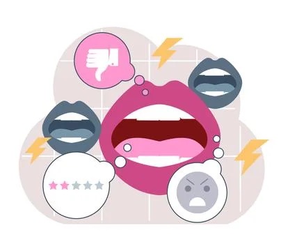 Bad feedback. Dissatisfaction of product or service, negative review Stock Illustration