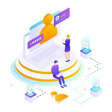 Bad feedback, negative comment, bad review, one star rating, customer Stock Illustration