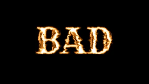 Bad Fire Text Effect Stock Footage 336838761