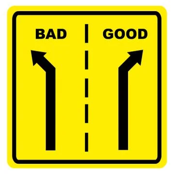 Bad / Good Stock Illustration