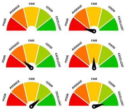 Bad good results Illustrazione stock