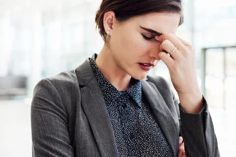 This is a bad headache Stock Photos