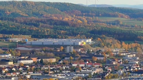 Bad hersfeld, hesse, germany - 04 11 2025: a modern amazon factory 4k 25fps v Stock Footage 320934863