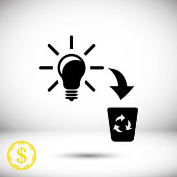 Bad idea icon stock vector illustration flat design Stock Illustration