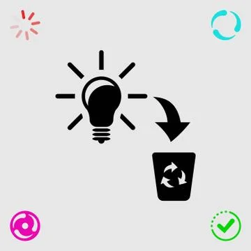 Bad idea icon stock vector illustration flat design Stock Illustration