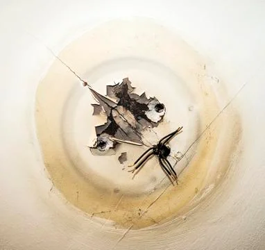 Bad installation of the light under ceiling Stock Photos