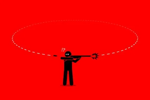 Bad Karma of Man. Stock Illustration