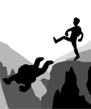 Bad Kick bw Stock Illustration