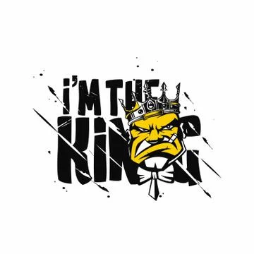 Bad king vector illustration. Illustrazione stock