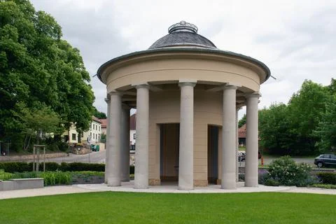 Bad Liebenstein, Thuringia, Germany - May 30th, 2019 - Brunnentempel Stock Photos