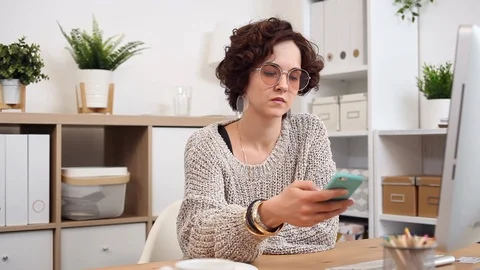 Bad News on the Phone Stock Footage 112366400