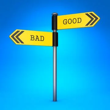 Bad or Good. Concept of Choice. Stock Illustration