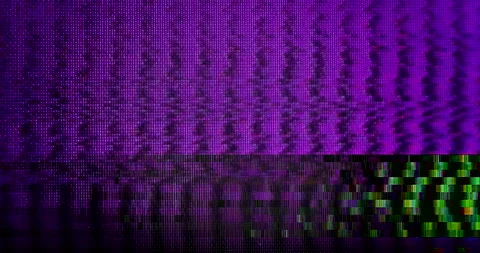 Bad reception VCR interference static insert. Analogue vintage VHS 4k element Stock Footage 255558204