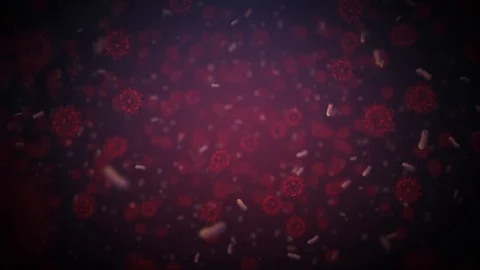 Bad Red Bacteria Virus Microscopic View Fluiding Right Stock Footage 118774870