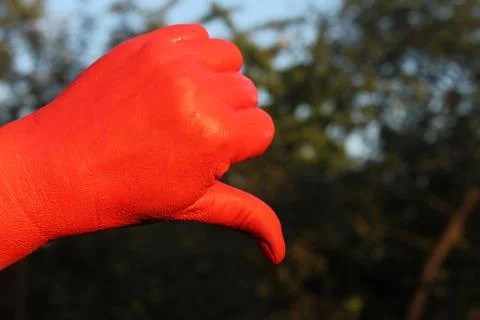 Bad Red Hand Stock Photos