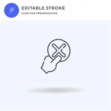 Bad Review icon vector, filled flat sign, solid pictogram isolated on white Illustrazione stock
