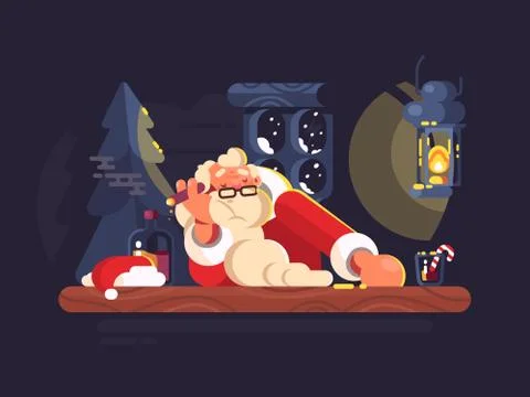 Bad Santa Claus Stock Illustration