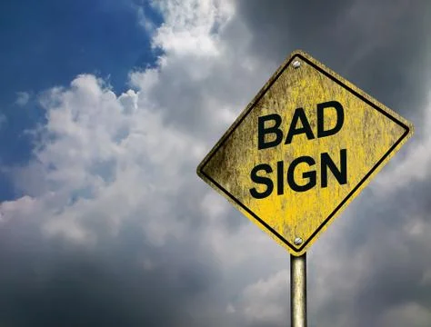 Bad Sign 库存插图