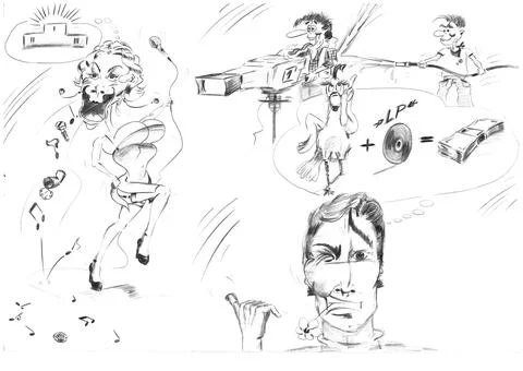 Bad Singer Illustration Stock Illustration