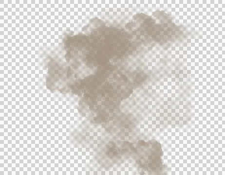Bad smoke streaming on transparency background Stock Illustration